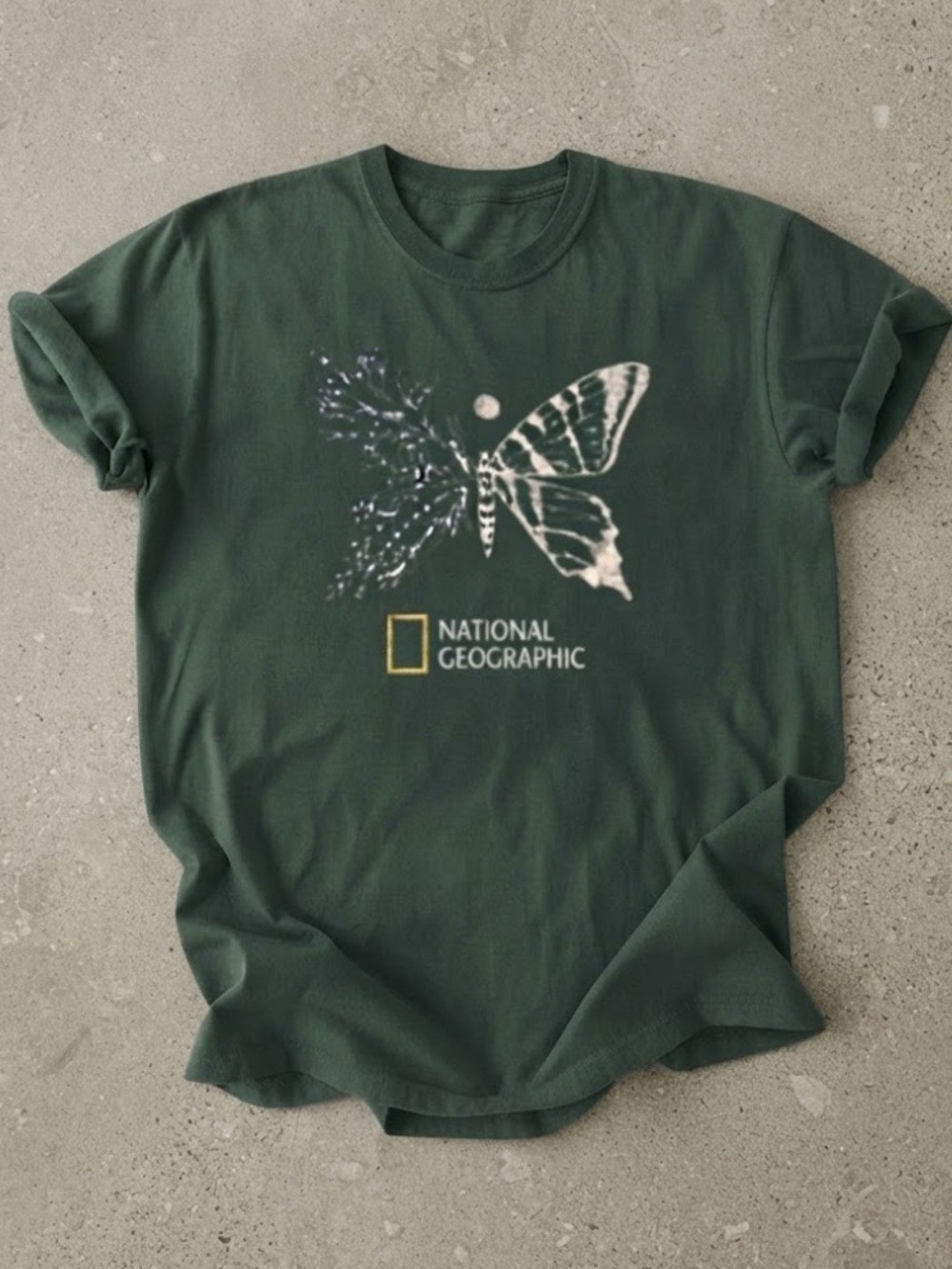 Nature Botanical Moth Butterfly Graphic Gildan T-Shirt Green